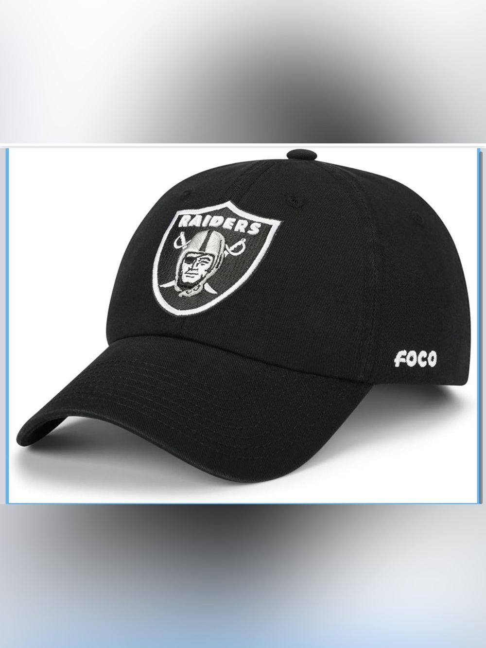 FOCO NFL Mens NFL Team Logo Casual Hat Caps Las Vegas Raiders NWT One Size